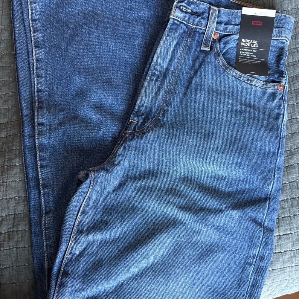 Levi's Relaxed Fit Wide Leg Jeans - Dark Blue
